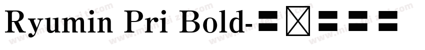Ryumin Pri Bold字体转换